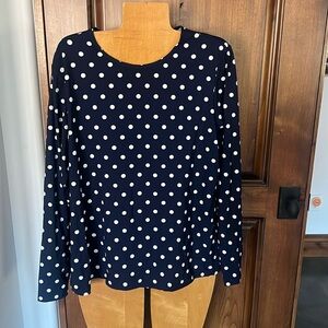 Swim Rash guard sun shirt Land’s End x-large crew neck long sleeve navy white